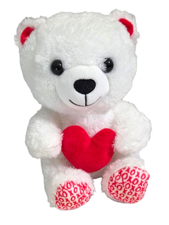 Hallmark Other - Hallmark 2019 White Plush Bear Holding Red Heart - Soft Cuddly Toy
